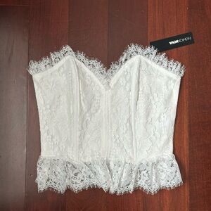 Fashion Nova Ivory Lace Bustier